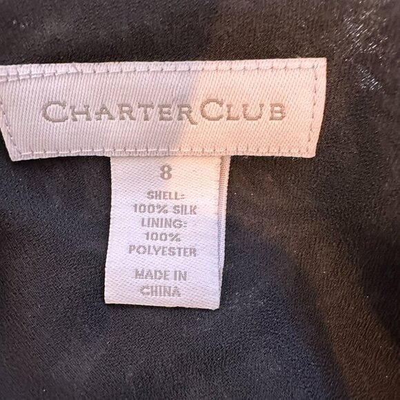 VTG Charter Club Midi Dress Sz 8 Floral V Neck Babydoll Sleeveless Fairy Preppy - Picture 13 of 13